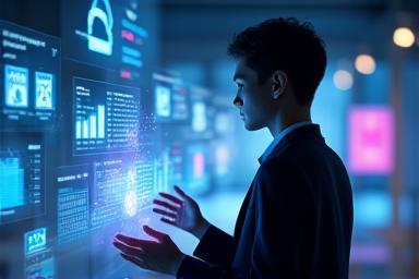 Modern HR technology concept